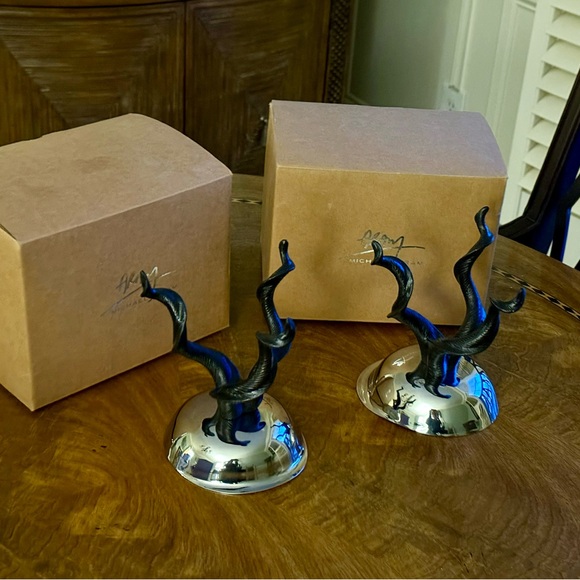 RETIRED  Michael Aram Impala Nut Bowls Set of Two / Retired - Picture 3 of 6